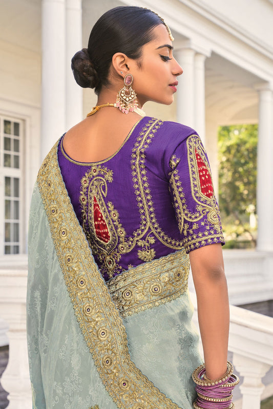 2-Tone Blue Pure Crepe Heavy Work Saree-ZB134225_2_SareeButa.com