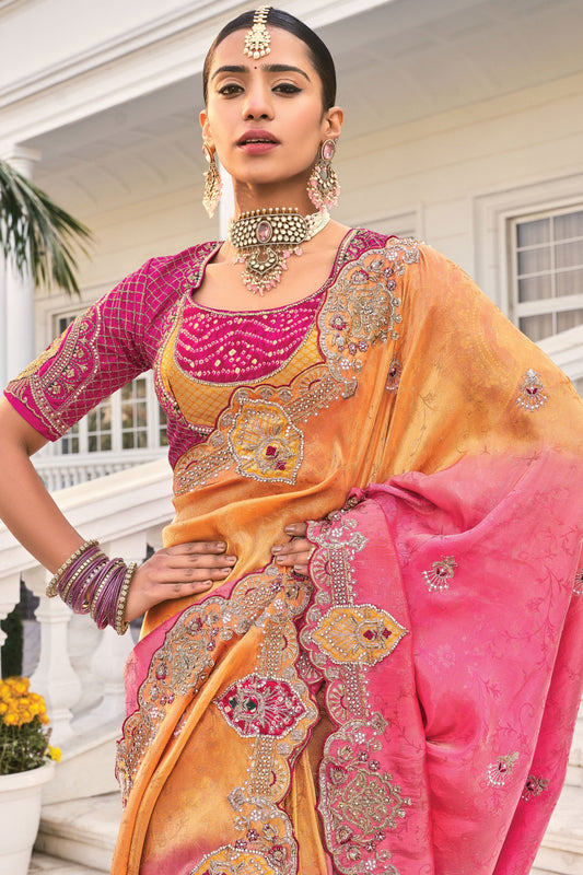 2-Tone Pure Crepe Heavy Work Saree-ZB134228_2_SareeButa.com