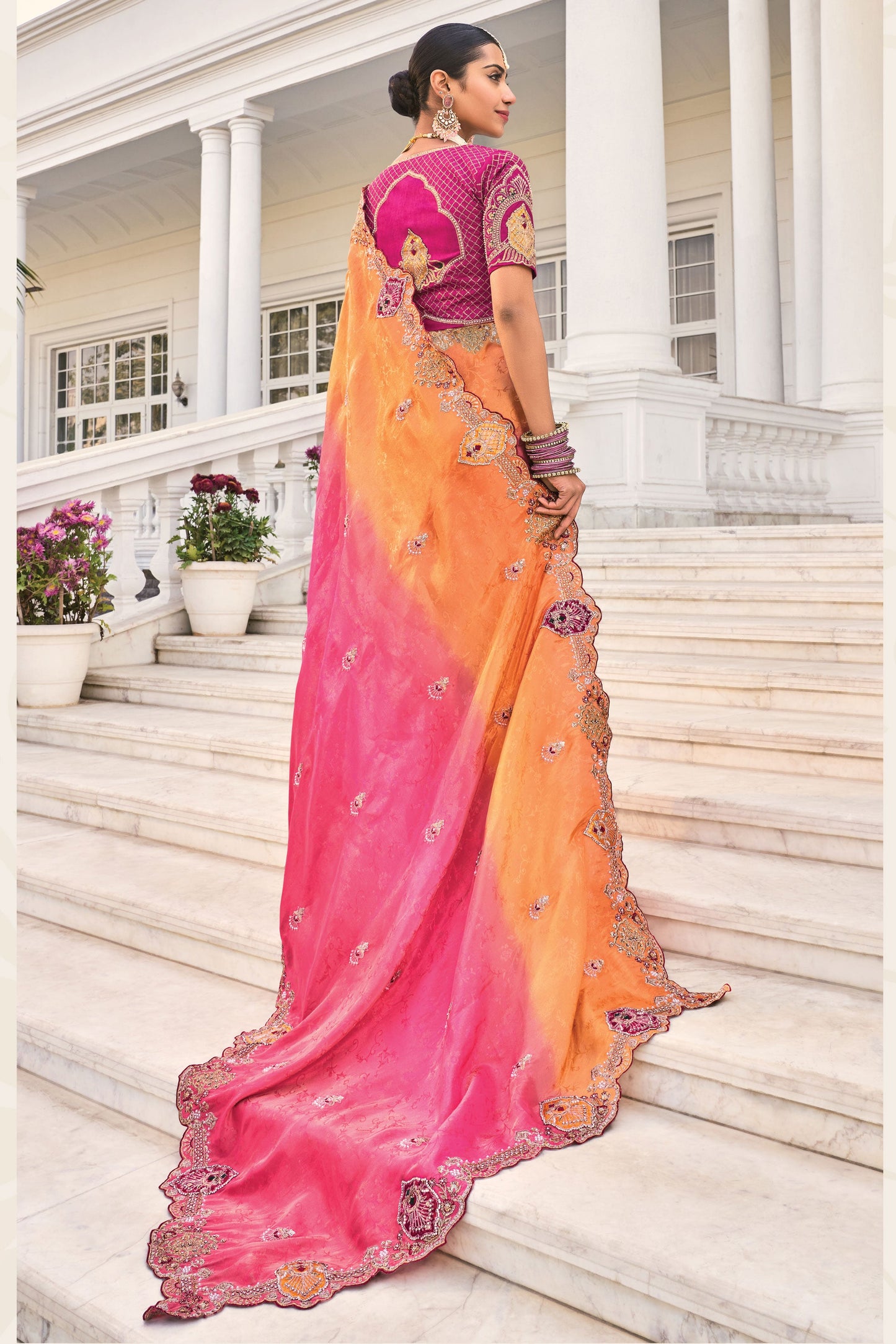 2-Tone Pure Crepe Heavy Work Saree-ZB134228_4_SareeButa.com