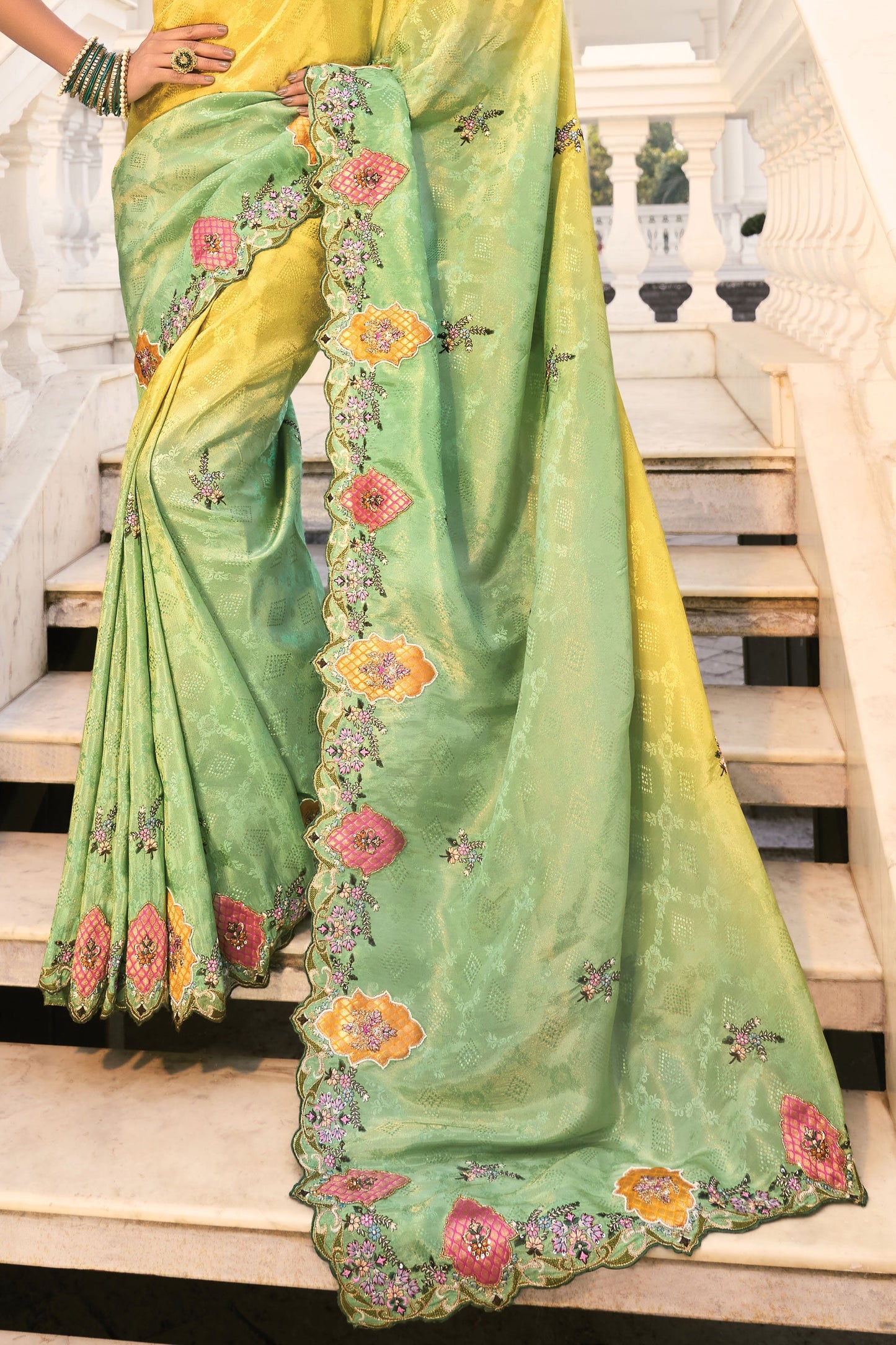 2-Tone Pure Crepe Heavy Work Saree-ZB134230_4_SareeButa.com