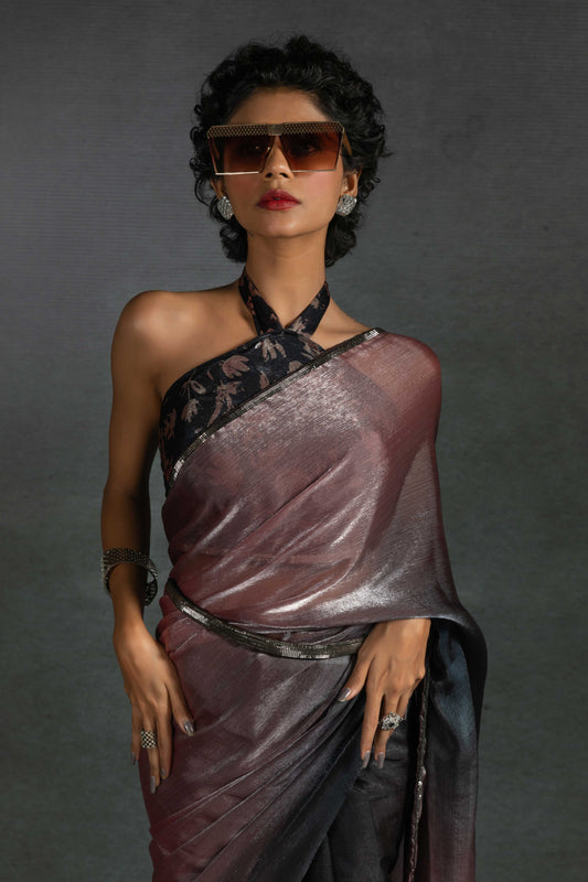 2-Tone Satin Silk Readymade Saree-ZB134316_2_SareeButa.com