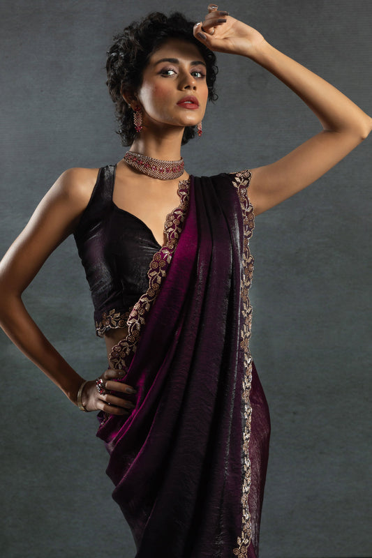 2-Tone Stone Work Satin Silk Saree-ZB134285_2_SareeButa.com