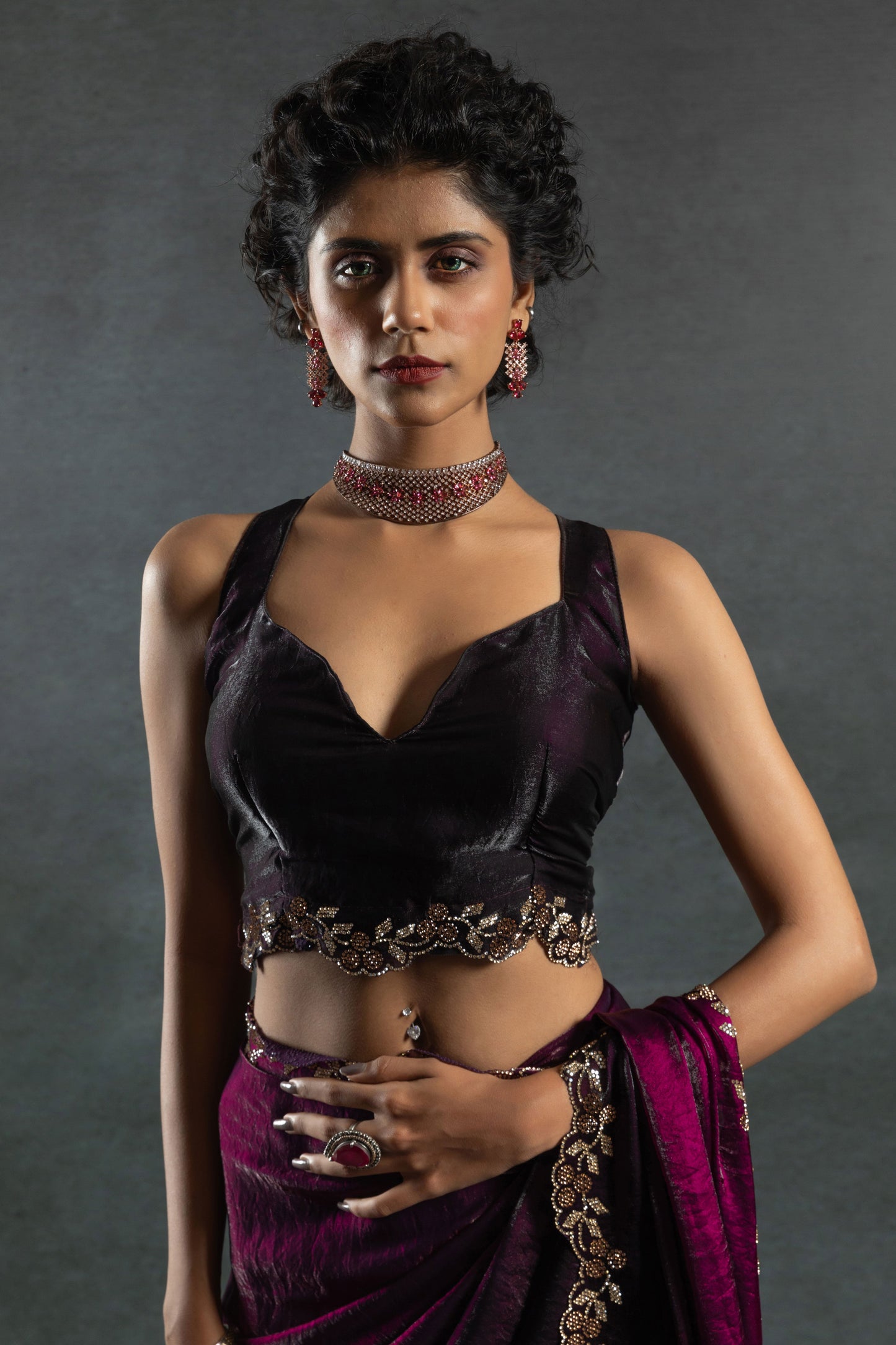 2-Tone Stone Work Satin Silk Saree-ZB134285_4_SareeButa.com