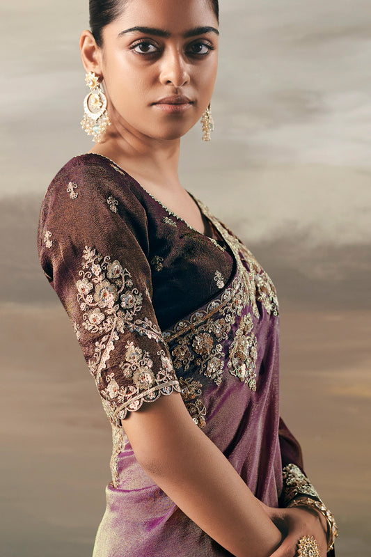 2-Tone Purple Embroidered Tissue Saree-SAR10826_2_SareeButa.com