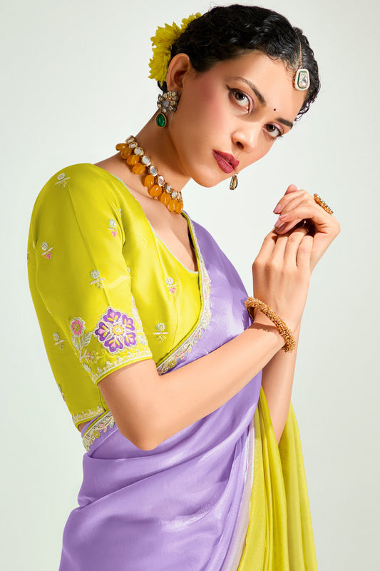 2-Tone Purple Organza Tissue Saree-ZB134902_2_SareeButa.com