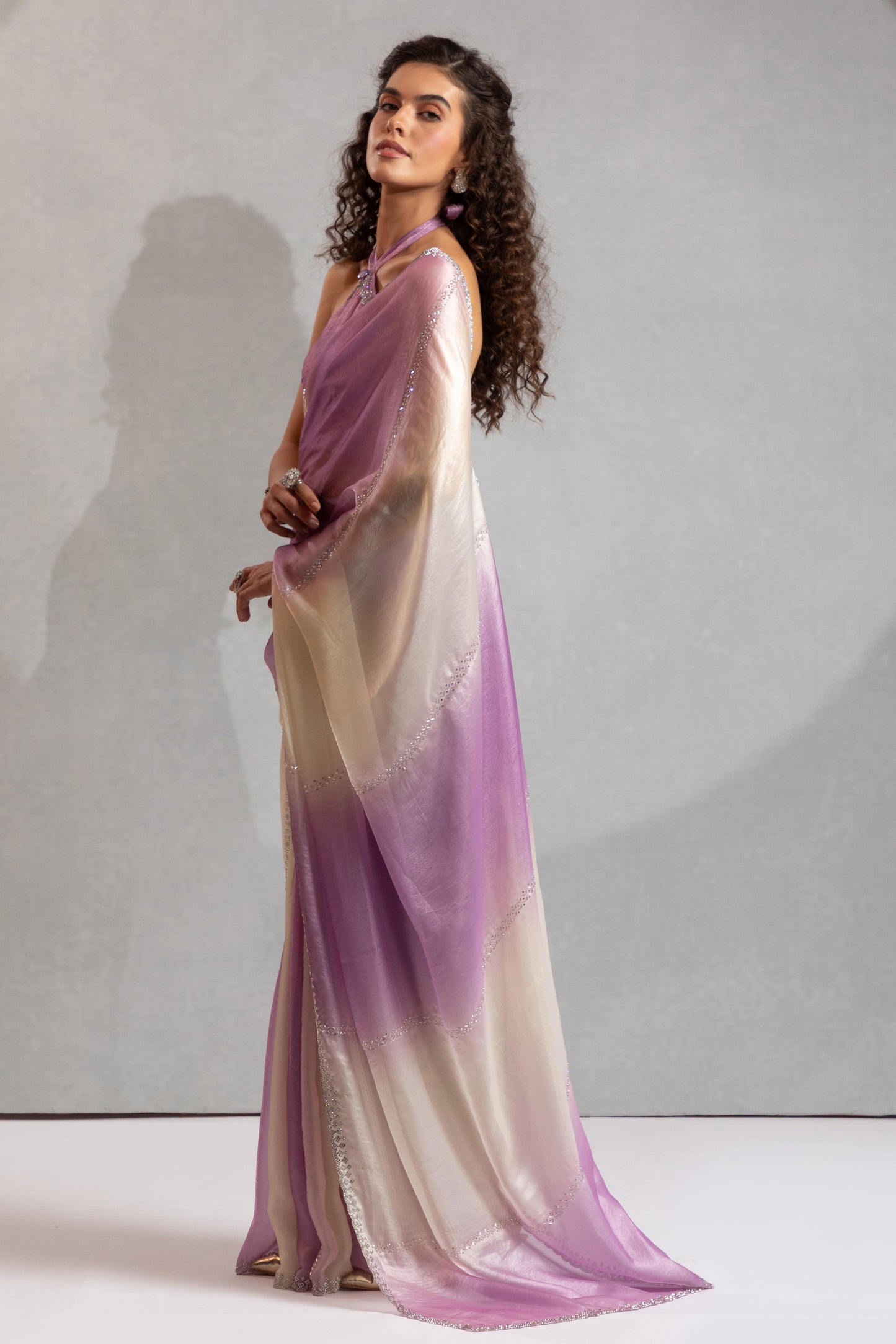 2-Tone Purple Satin Silk Stone Work Saree-ZB134879_4_SareeButa.com