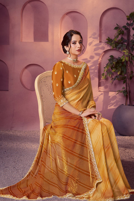 2-Tone Yellow Embroidered Satin Silk Saree-SAR10891_2_SareeButa.com