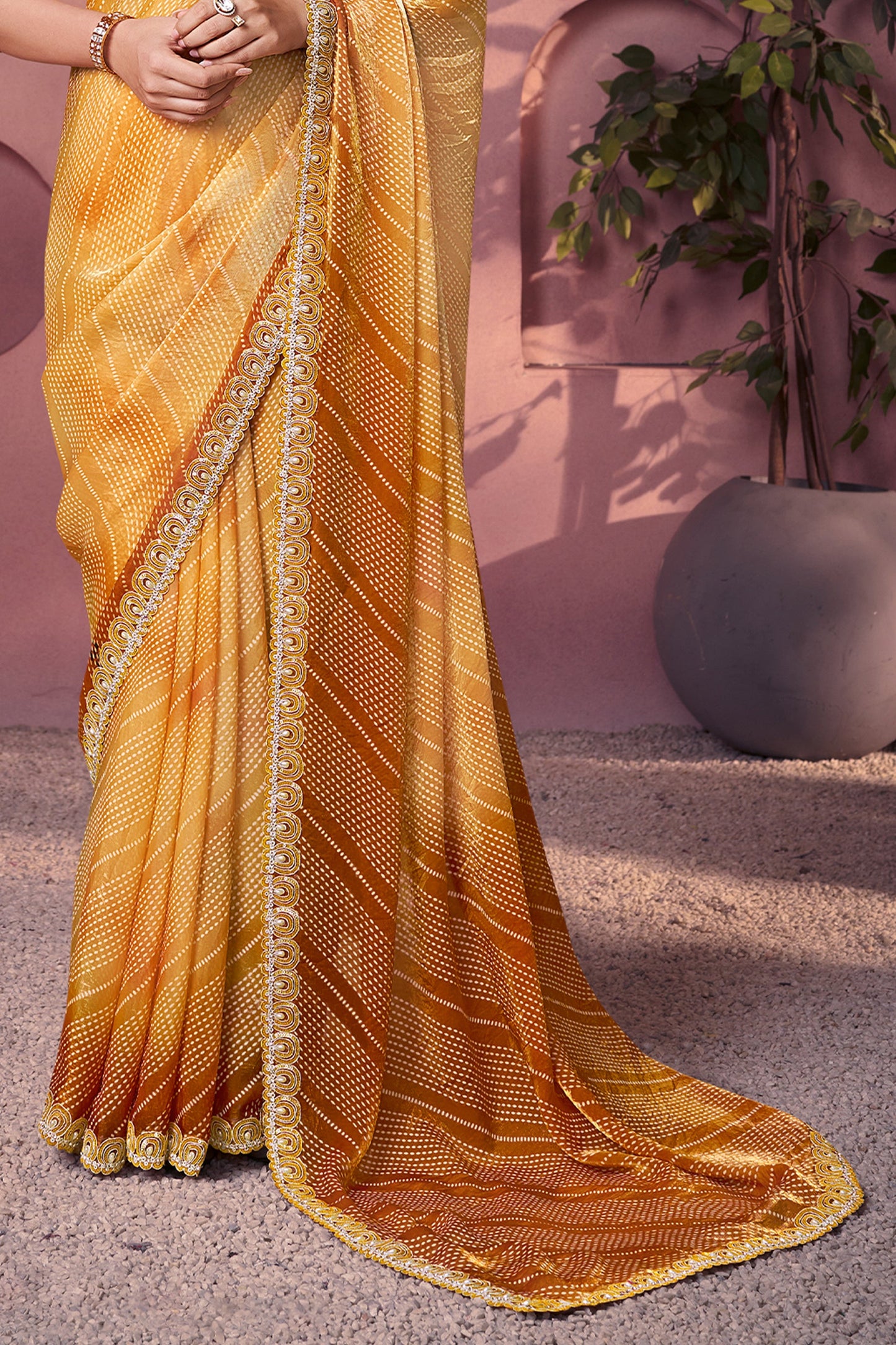 2-Tone Yellow Embroidered Satin Silk Saree-SAR10891_5_SareeButa.com