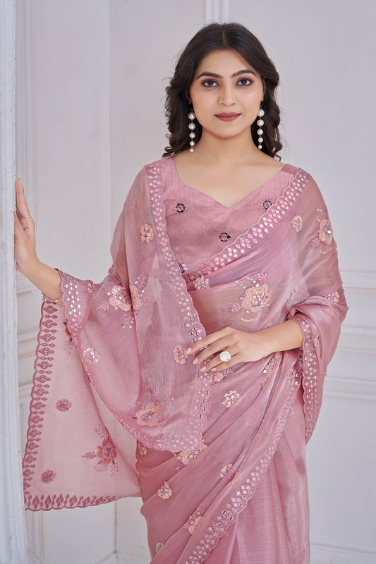 Baby Pink Embroidered Organza Saree-SAR10753_2_SareeButa.com