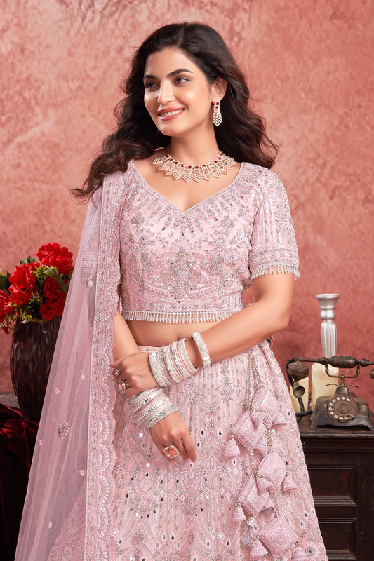 Baby Pink Readymade Embroidered Net Lehenga-SAR10714_2_SareeButa.com
