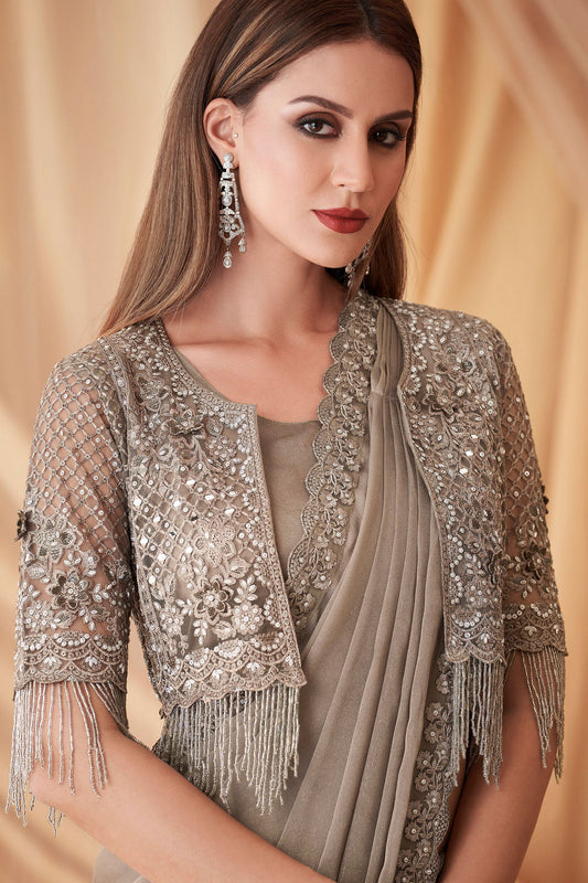 beige-sequined-satin-georgette-saree-zb131079_2_SareeButa.com