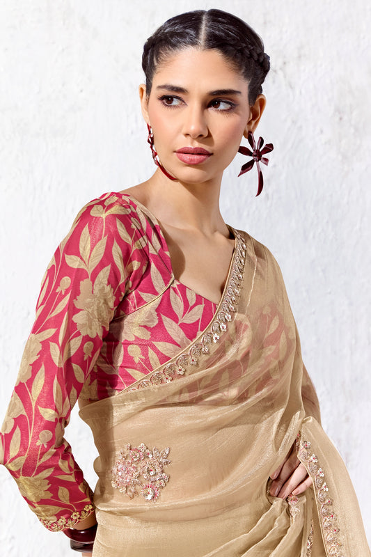 Beige Embroidered Tissue Silk Saree-SAR13146_2_SareeButa.com