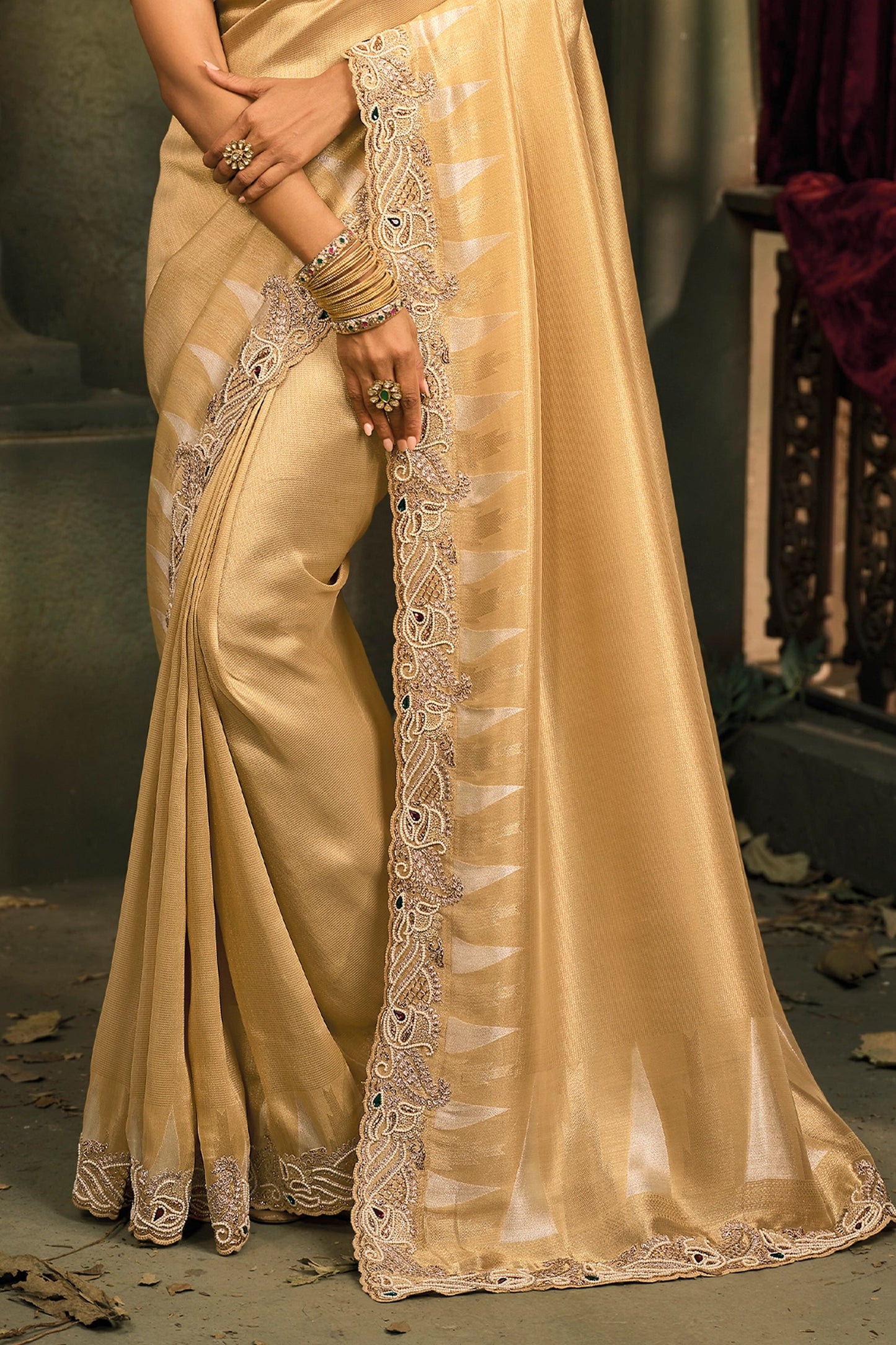 Beige Woven Heavy Work Silk Saree-SAR11583_5_SareeButa.com