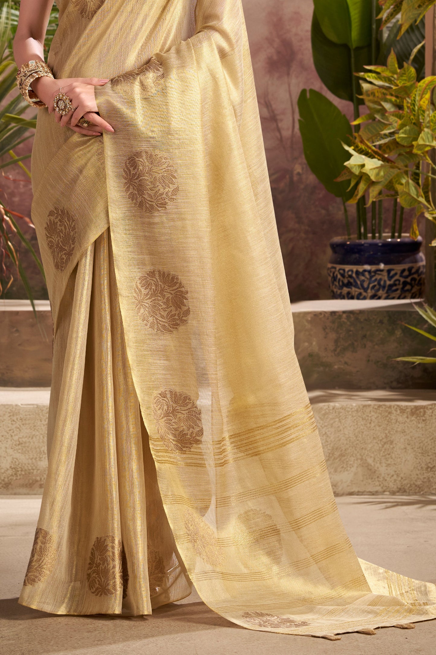 Beige Woven Tissue Silk Saree-SAR10014_5_SareeButa.com