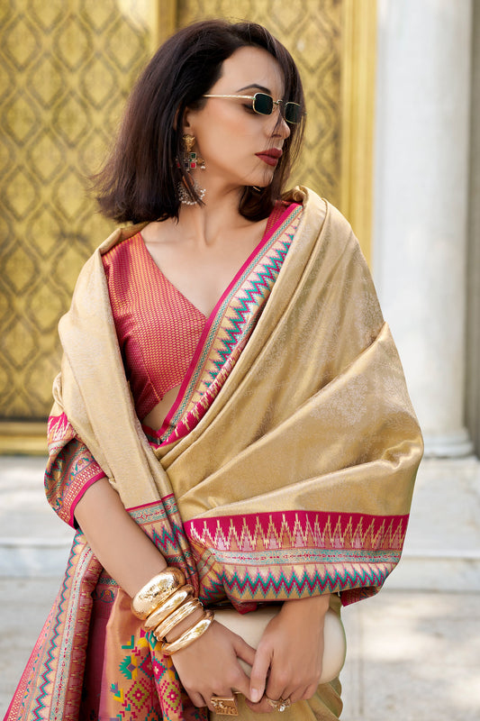 Beige Woven Tissue Silk Saree-ZB134039_2_SareeButa.com