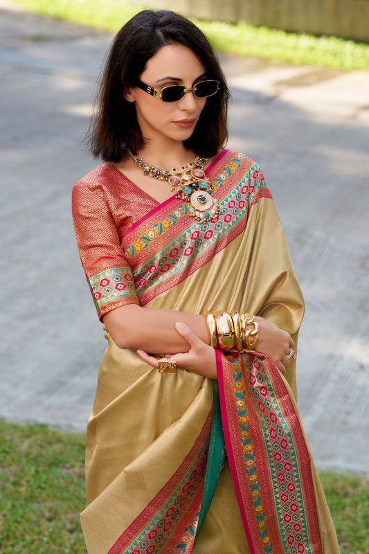 Beige Woven Tissue Silk Saree-ZB134192_2_SareeButa.com