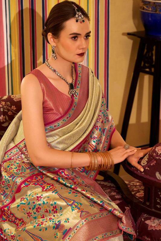 Beige Woven Tissue Silk Saree-ZB134740_2_SareeButa.com