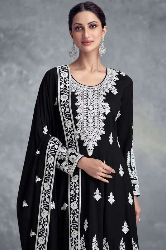 black-embroidered-chinon-sharara-suit-zbss100058_2_SareeButa.com