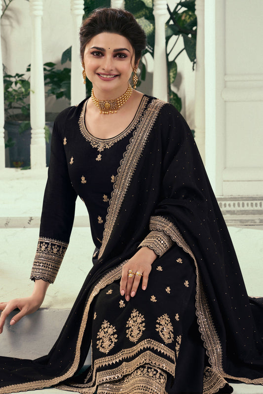 black-embroidered-georgette-palazzo-suit-zbss100012_2_SareeButa.com