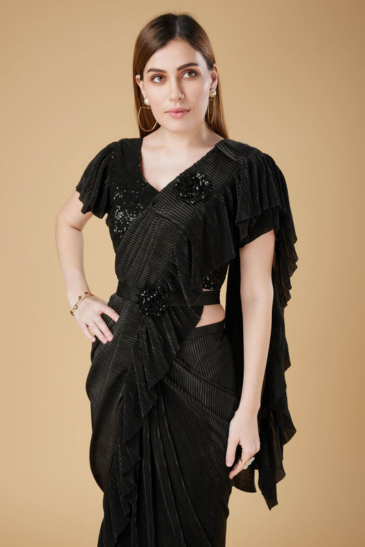 black-frill-border-readymade-saree-zb131034_2_SareeButa.com