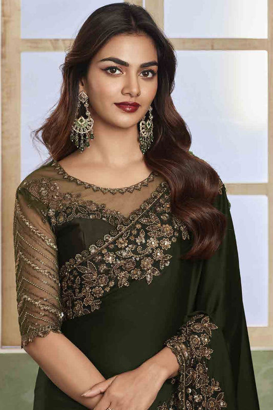 olive-green-satin-chiffon-saree-zb131023_2_SareeButa.com