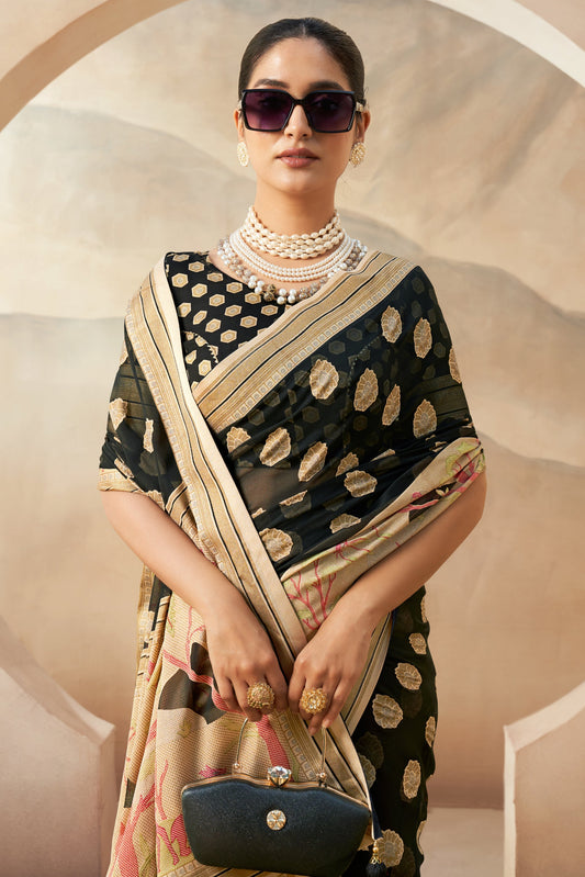 Black Georgette Paithani Saree-ZB133756_2_SareeButa.com