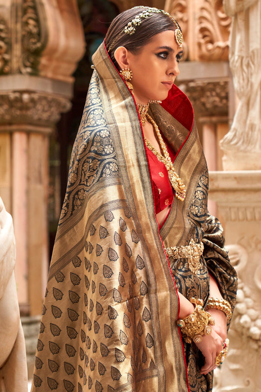 black-printed-silk-saree-zb132497_2_SareeButa.com
