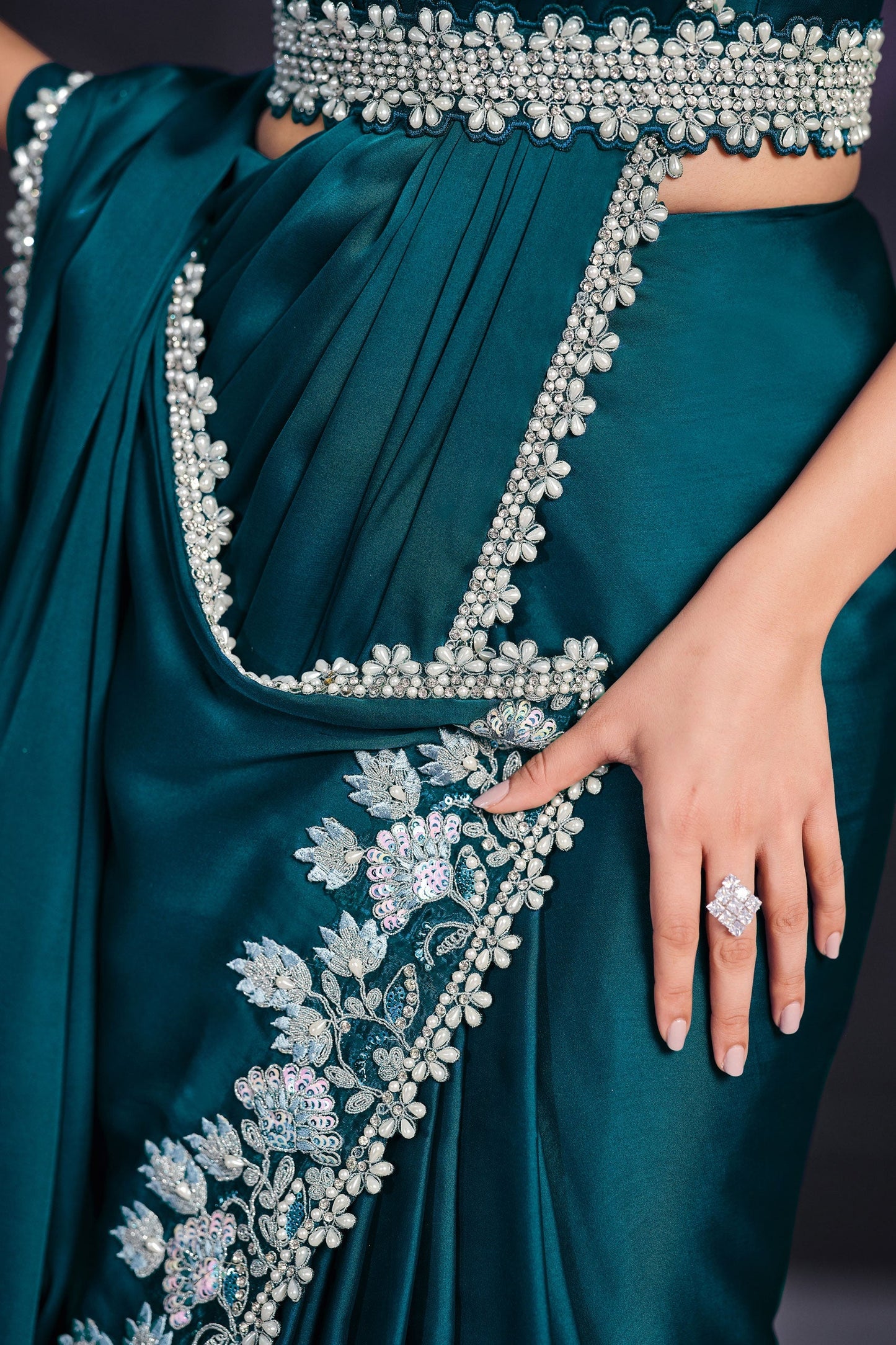 blue-crepe-satin-silk-readymade-saree-zb131310_3_SareeButa.com