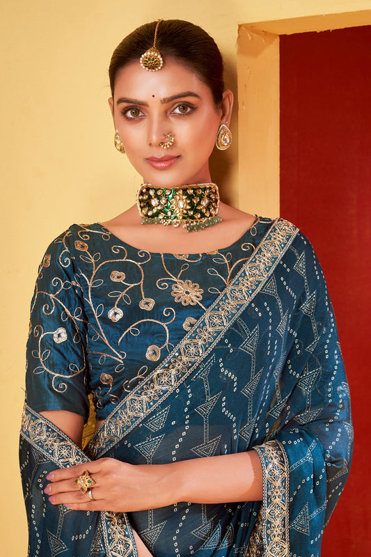 blue-embroidered-chiffon-bandhani-saree-zb131244_2_SareeButa.com