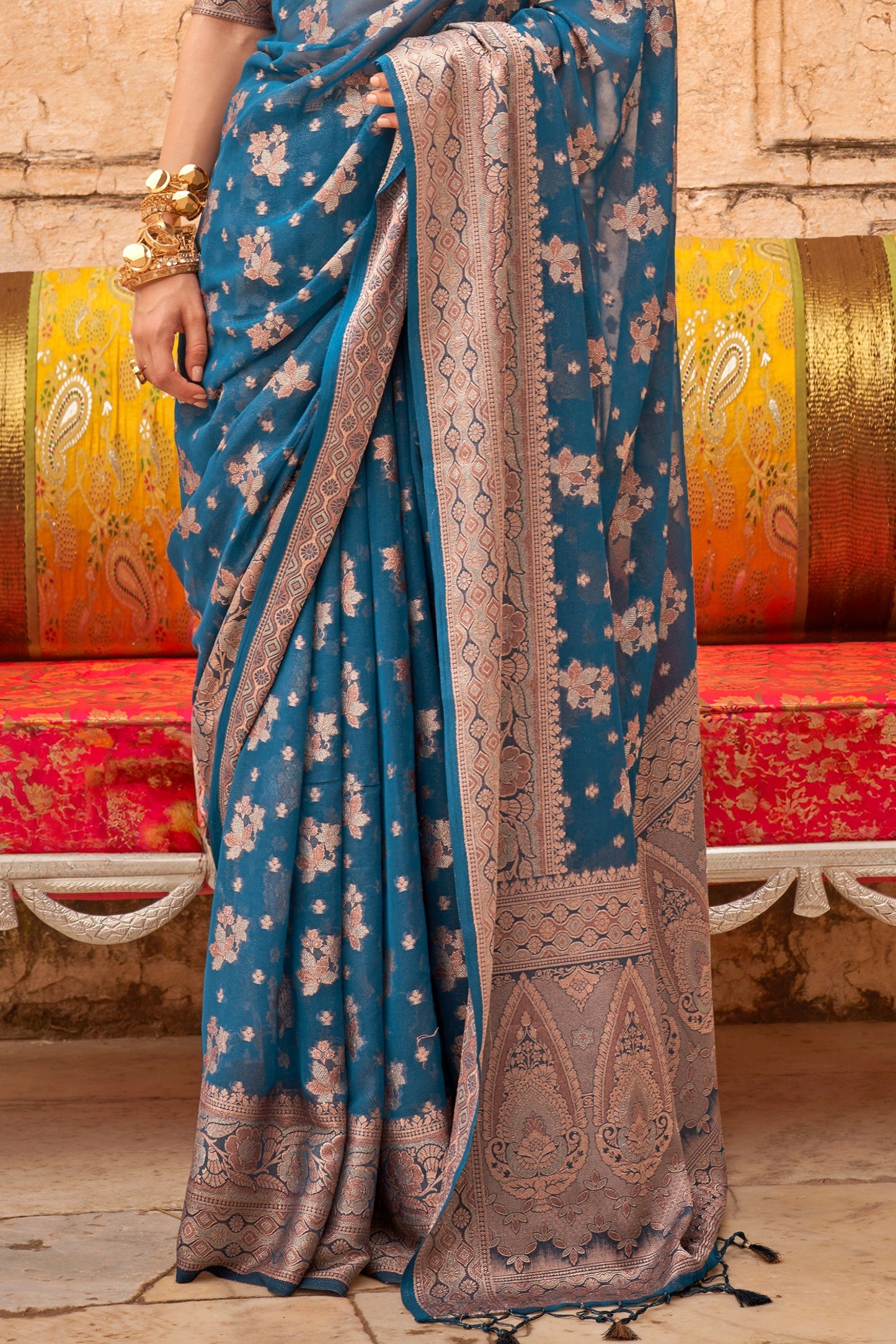 Blue Georgette Saree-ZB133155_3_SareeButa.com