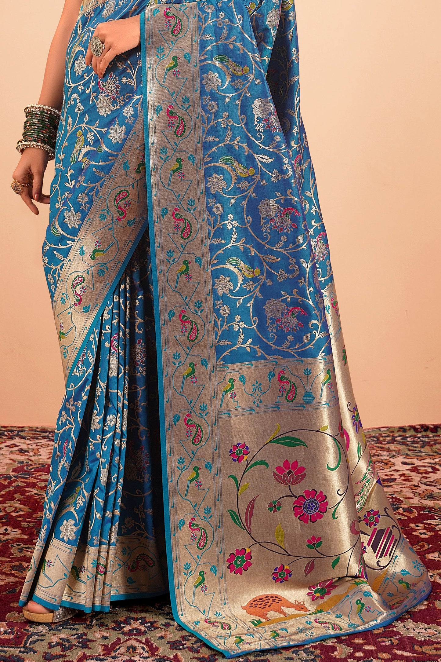 Blue Paithani Silk Saree-ZB133977_3_SareeButa.com