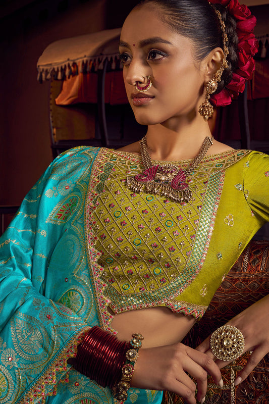 Blue Woven Pure Viscose Saree-ZB134048_2_SareeButa.com