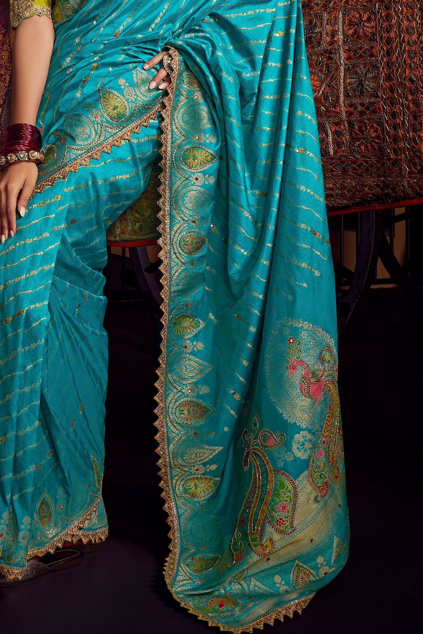 Blue Woven Pure Viscose Saree-ZB134048_3_SareeButa.com