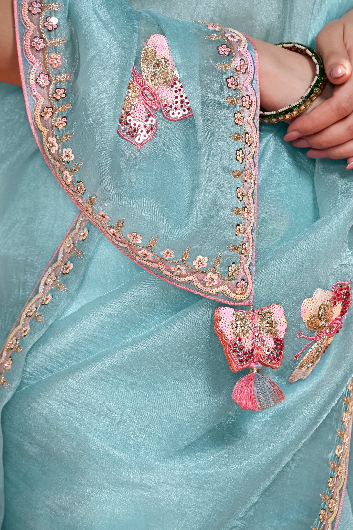 Blue Embroidered Organza Saree-ZB134608_4_SareeButa.com