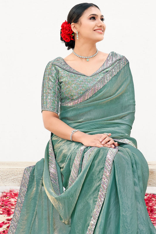 Blue Embroidered Satin Silk Saree-ZB134570_2_SareeButa.com