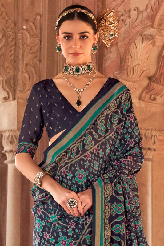 Black Georgette Patola Saree-ZB134187_2_SareeButa.com