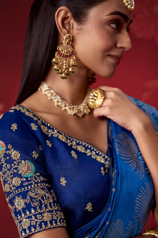 Blue Green Woven Dola Crepe Silk Saree-SAR13412_2_SareeButa.com