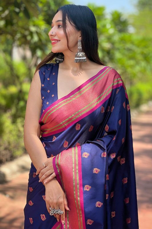 Blue Paithani Saree-ZB133093_2_SareeButa.com