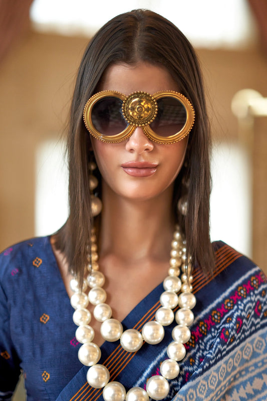 Blue Printed Silk Saree-SAR11351_2_SareeButa.com