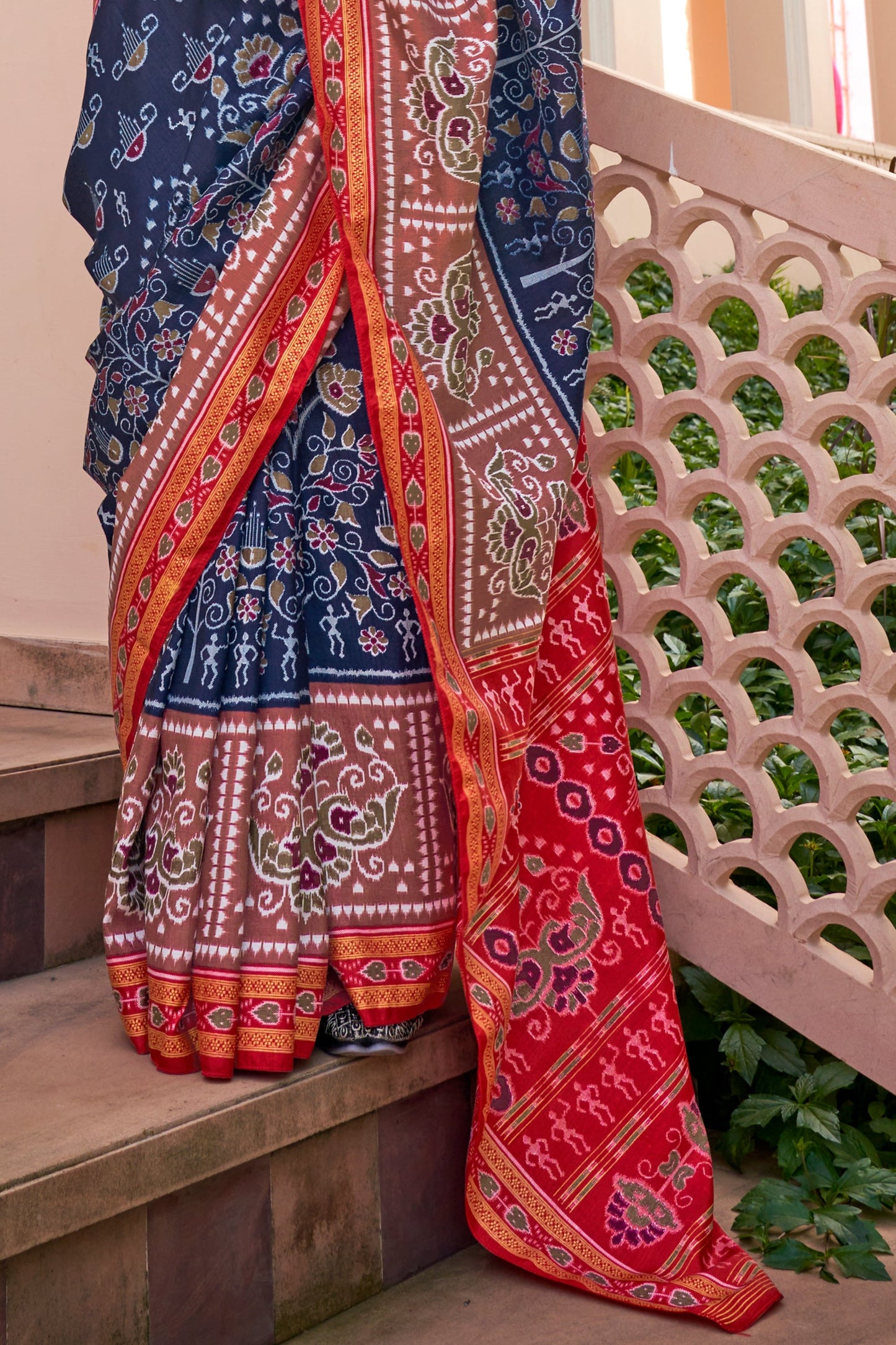 Blue Printed Silk Saree-ZB133928_4_SareeButa.com