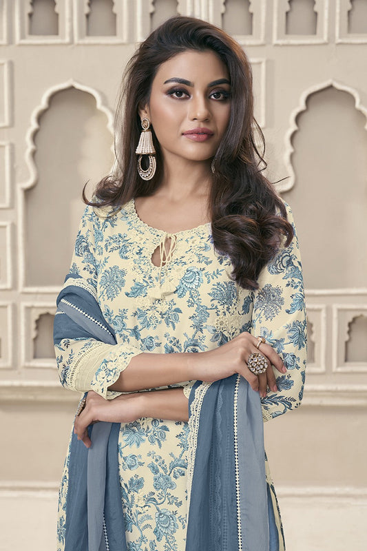 Blue Readymade Organza Suit-SS290_2_SareeButa.com