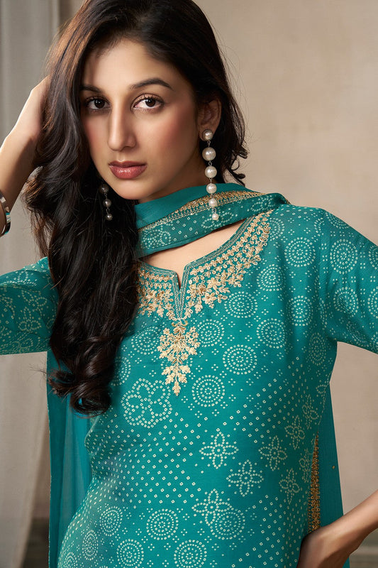 Blue Readymade Silk Suit-SS314_2_SareeButa.com