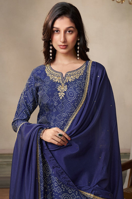 Blue Readymade Silk Suit-SS316_2_SareeButa.com