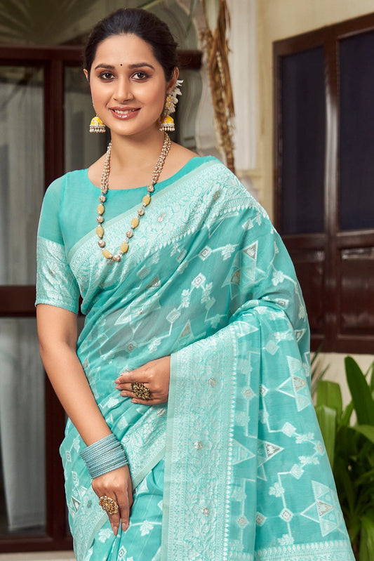 blue-woven-cotton-saree-zb132443_2_SareeButa.com