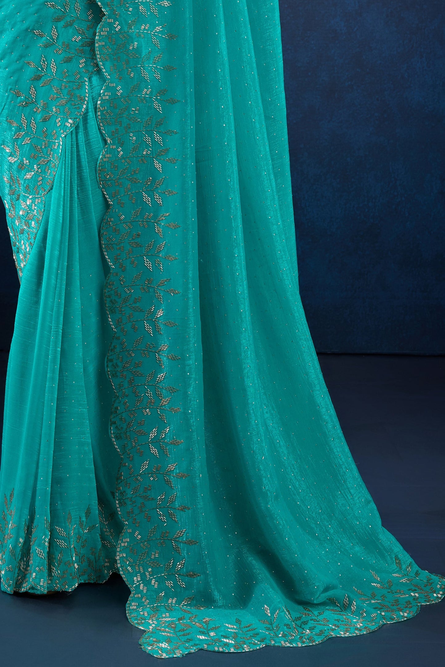 Blue Stone Work Crystal Silk Saree-ZB133895_4_SareeButa.com