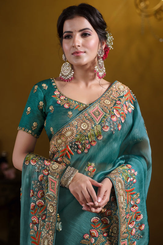 Blue Twill Tissue Saree-ZB133984_2_SareeButa.com