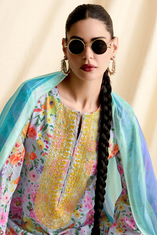 Blue Unstitched Cotton Suit-SS410_2_SareeButa.com