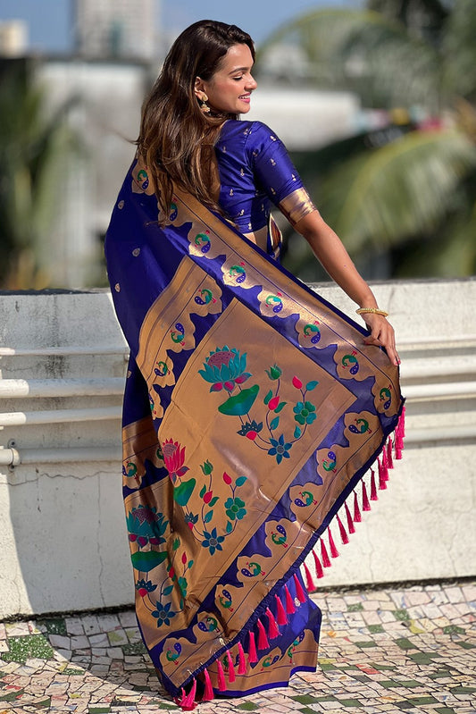 Blue Paithani Saree-ZB133088_2_SareeButa.Com
