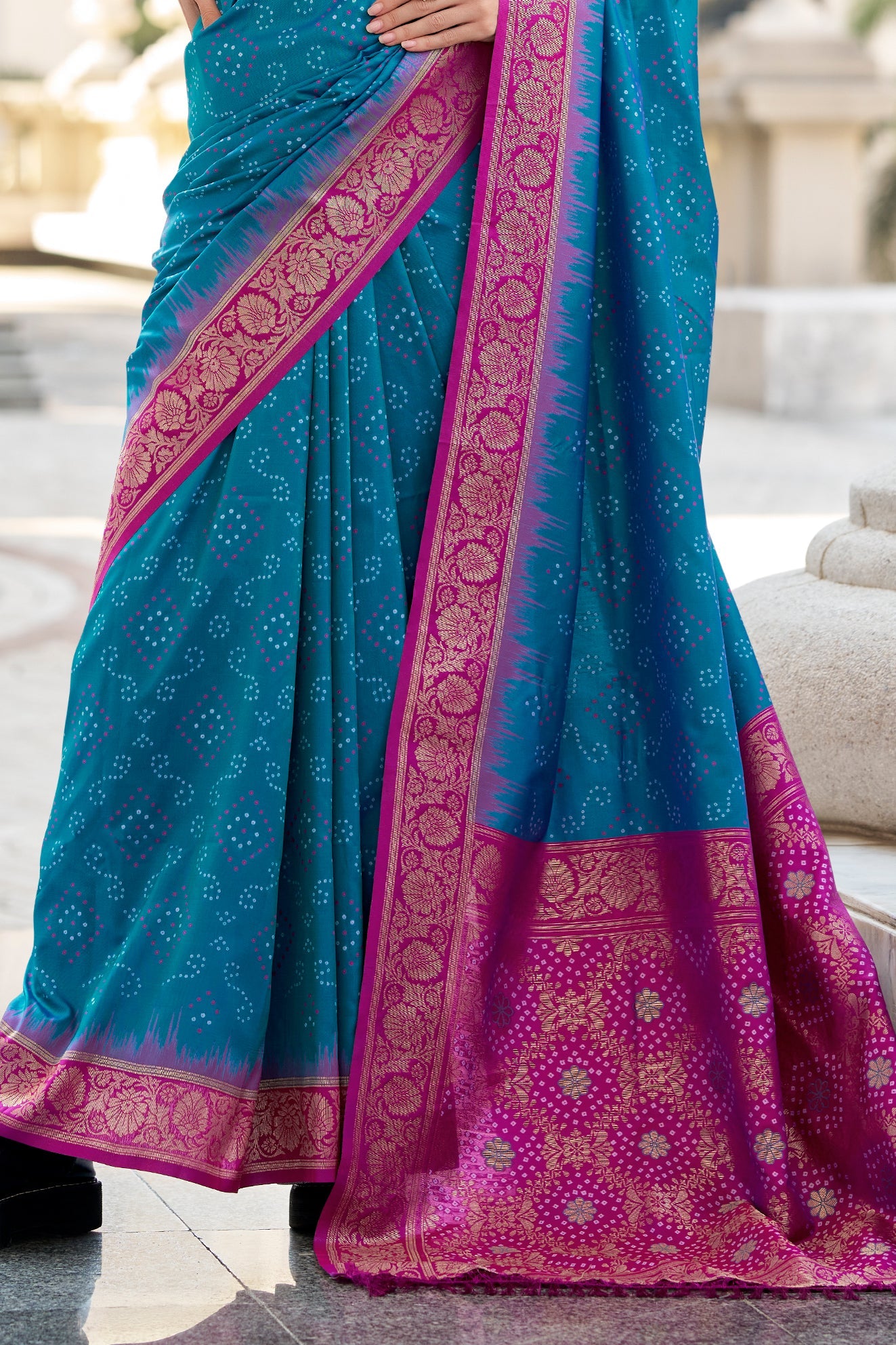 Blue Woven Silk Saree-ZB134384_4_SareeButa.com