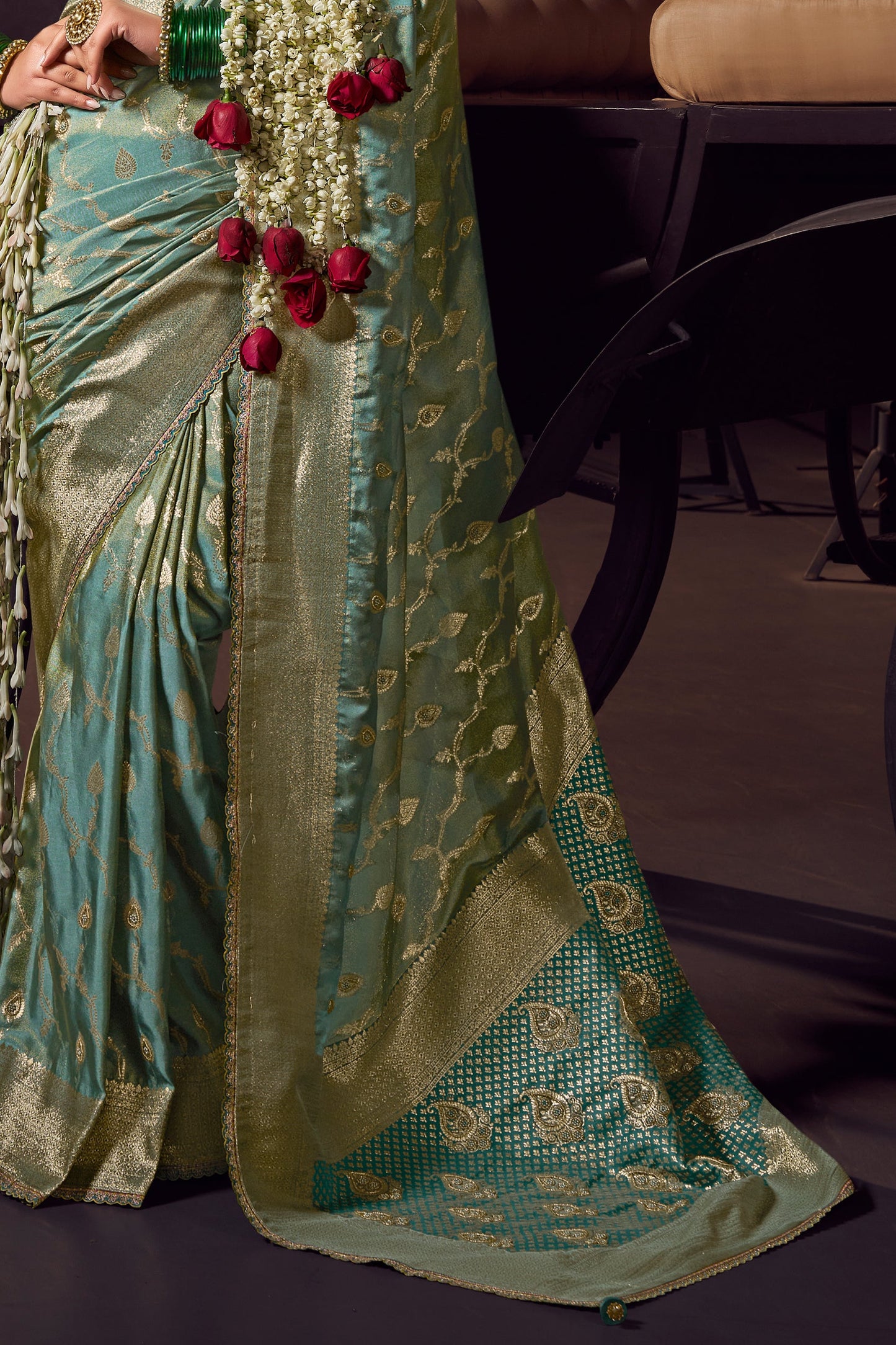 Blue Woven Viscose Tissue Saree-ZB134652_4_SareeButa.com